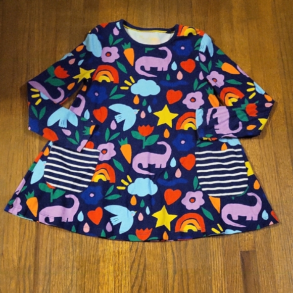 Mini Boden Colorful Tunic Dress with Purple and Yellow Accents - Picture 1 of 4